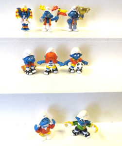 Schleich Schlümpfe 2004 , Satz 8  Figuren , Fußball