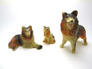 ALTFIGUREN Tierfamilie  Collies