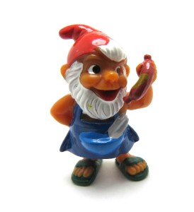 Gustl Grillmeister + Beipackzettel 1994 Blumentopfzwerge Variante