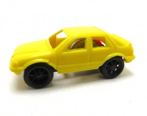 Schwungrad-Autos (1. Serie) Saab gelb