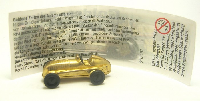 Goldene Zeiten des Automobilsports 2002 , Modell 1 + Beipackzettel