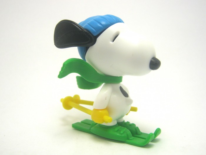 Snoopy auf Skier