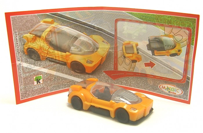 Sprinty-Rennsaison 2014, Rennwagen orange FF157 + Beipackzettel