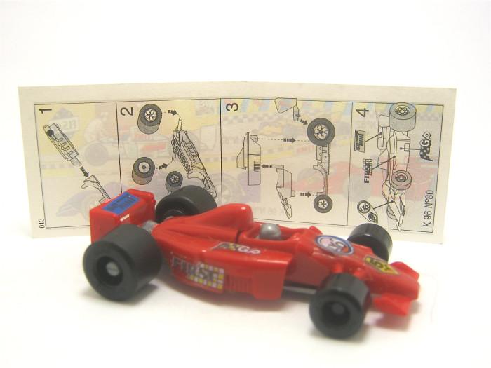 Formel 1 Rennwagen Eu 1995/96 , rot + Beipackzettel