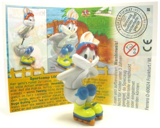 Bugs Bunny Rollschuhe Augen ohne Rand + Beipackzettel TT392 Looney Tunes