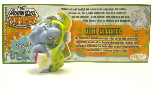 Kuni Kleister + Beipackzettel DC108 Heimwerker Elefanten
