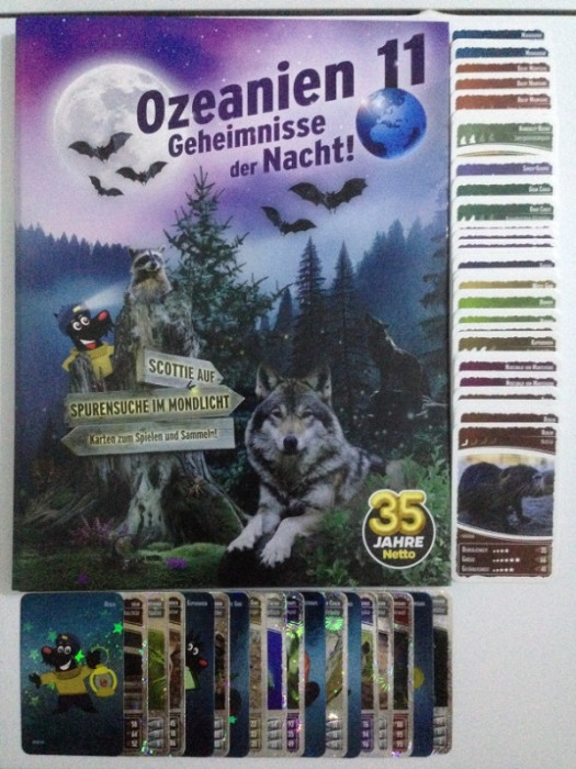 Netto - Ozeanien 11 Geheimnisse der Nacht Sammelalbum + alle 108 Karten