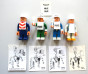 Variable Spielfiguren  Dreieckskörper 1986 4x BPZ, 1x AKF Komplettsatz